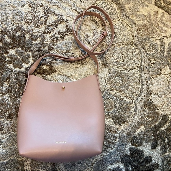 Anthropologie Handbags - Samara Rose Pink Peony Vegan Leather Crossbody Purse Bag Anthropologie